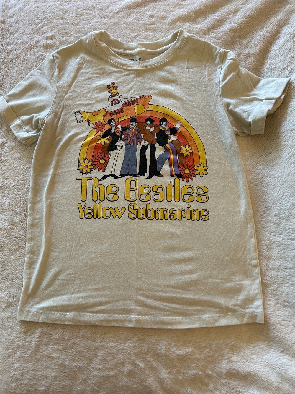 The Beatles Cream Yellow Submarine Short Sleeve Graphic Tee